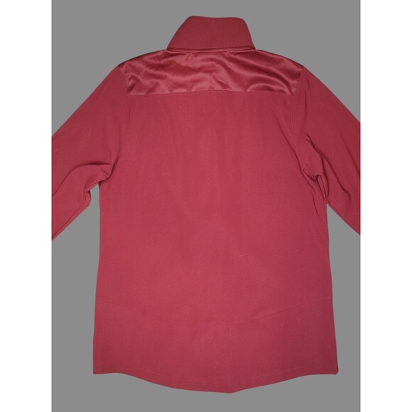 Under Armour UA Windbreaker Jacket Mens MED Maroon Zip Front Warm-Up Unisex - Picture 5 of 6